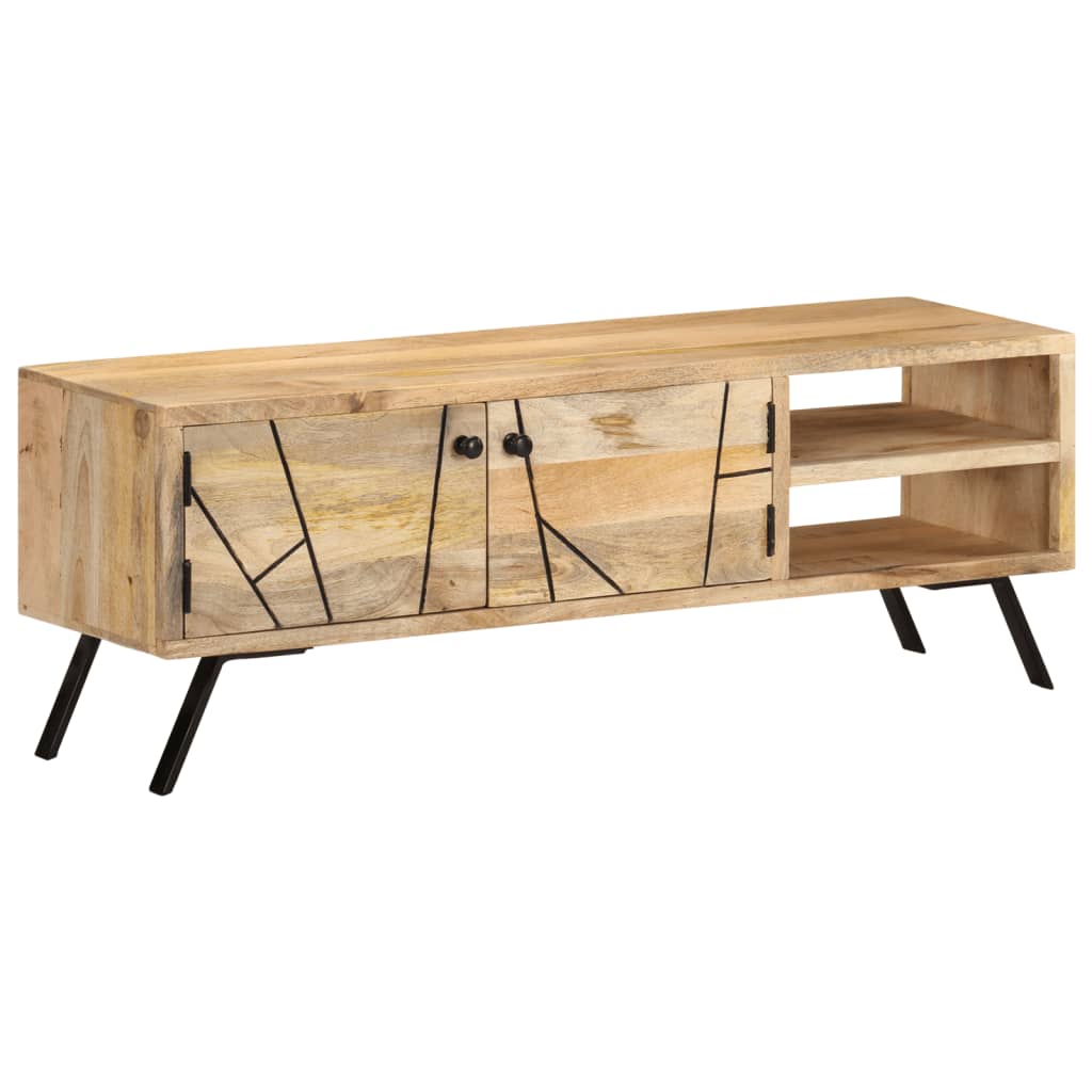 Tömör mangófa tv-szekrény 110 x 30 x 40 cm