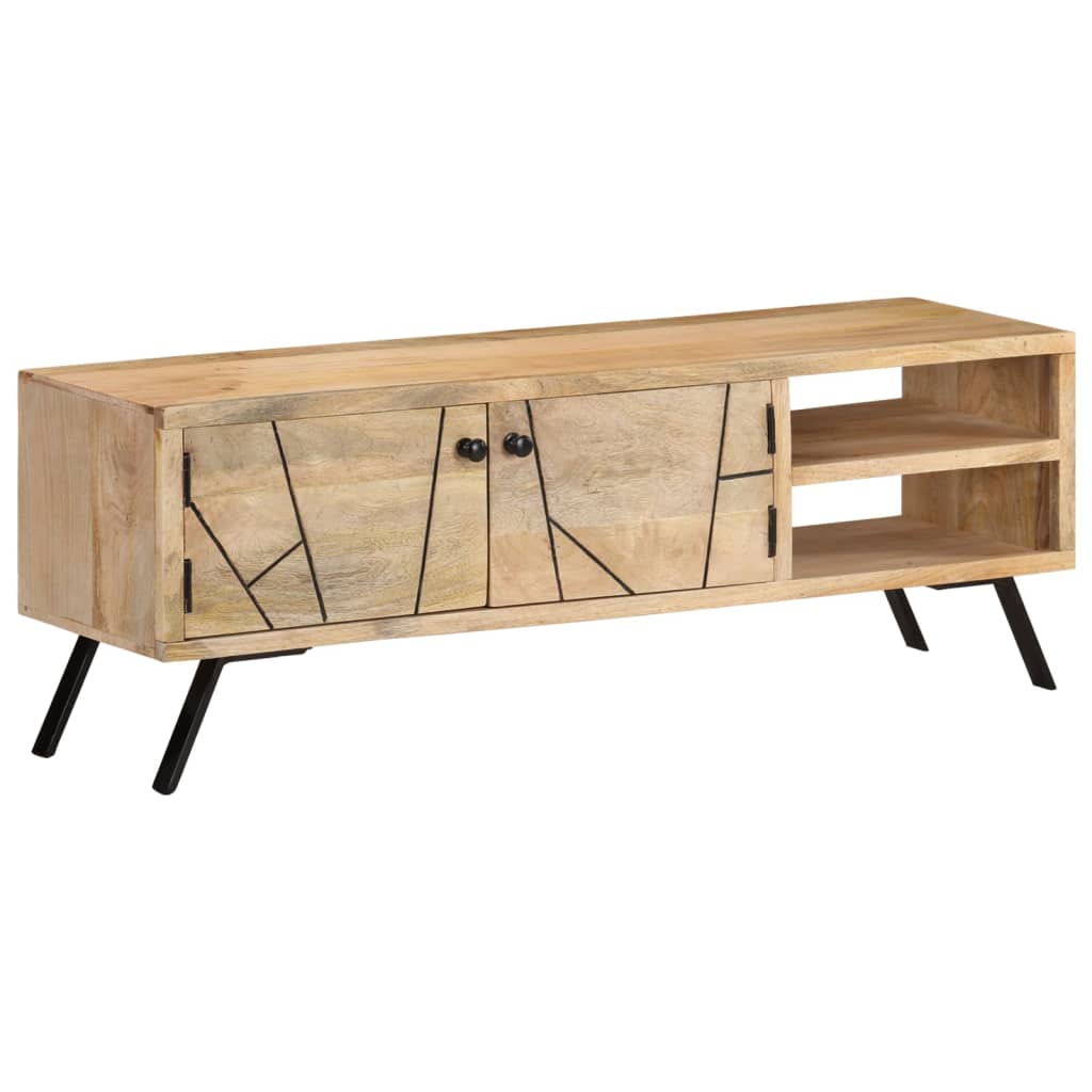Tömör mangófa tv-szekrény 110 x 30 x 40 cm