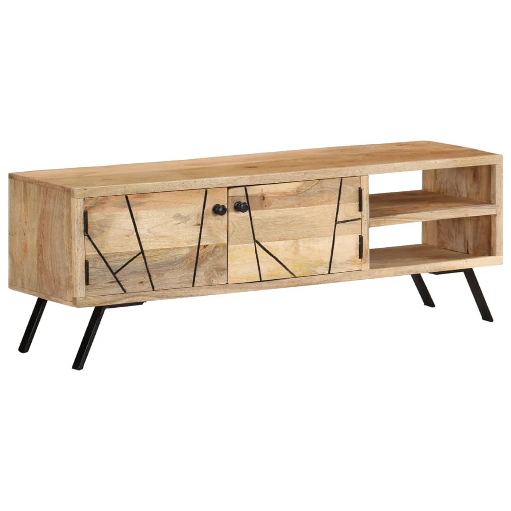 Tömör mangófa tv-szekrény 110 x 30 x 40 cm