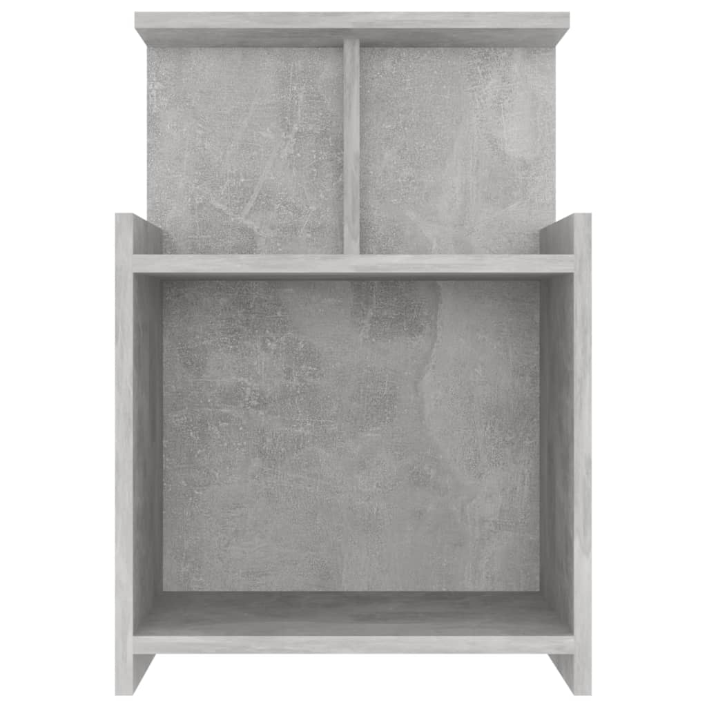 2 db betonszürke szerelt fa éjjeliszekrény 40 x 35 x 60 cm