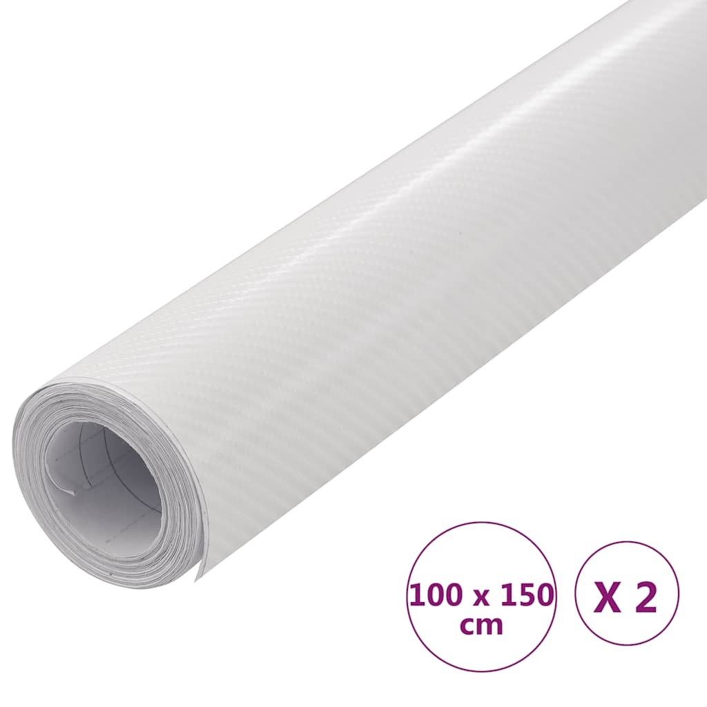 2 darab 4d-s fehér autófólia 100 x 150 cm