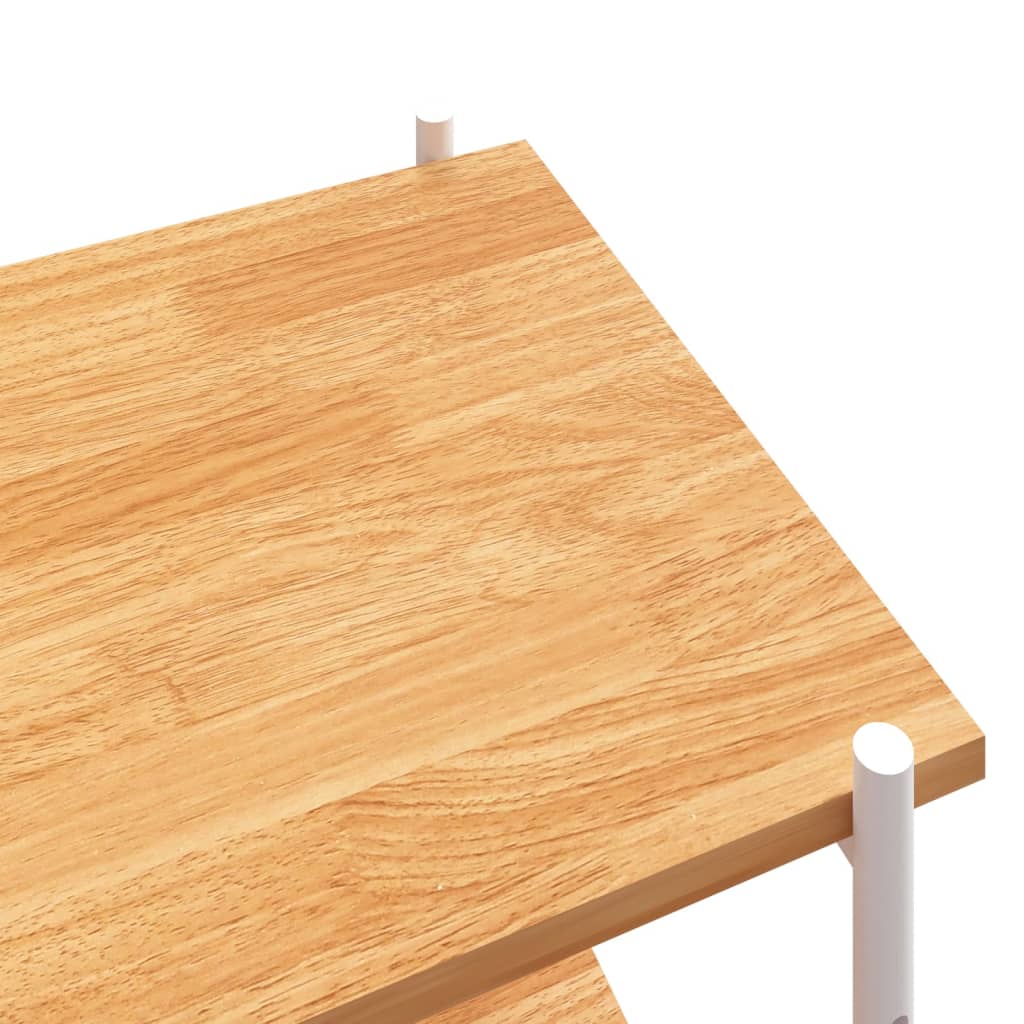 4 szintes polcrendszer fehér és tölgyfa 80x40x130 cm