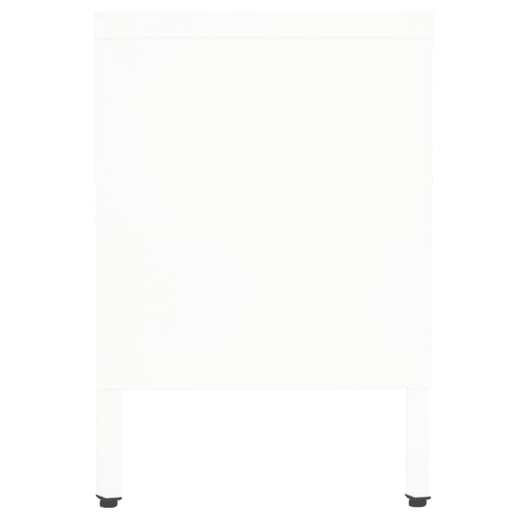 Fehér acél és üveg tv-szekrény 90 x 30 x 44 cm