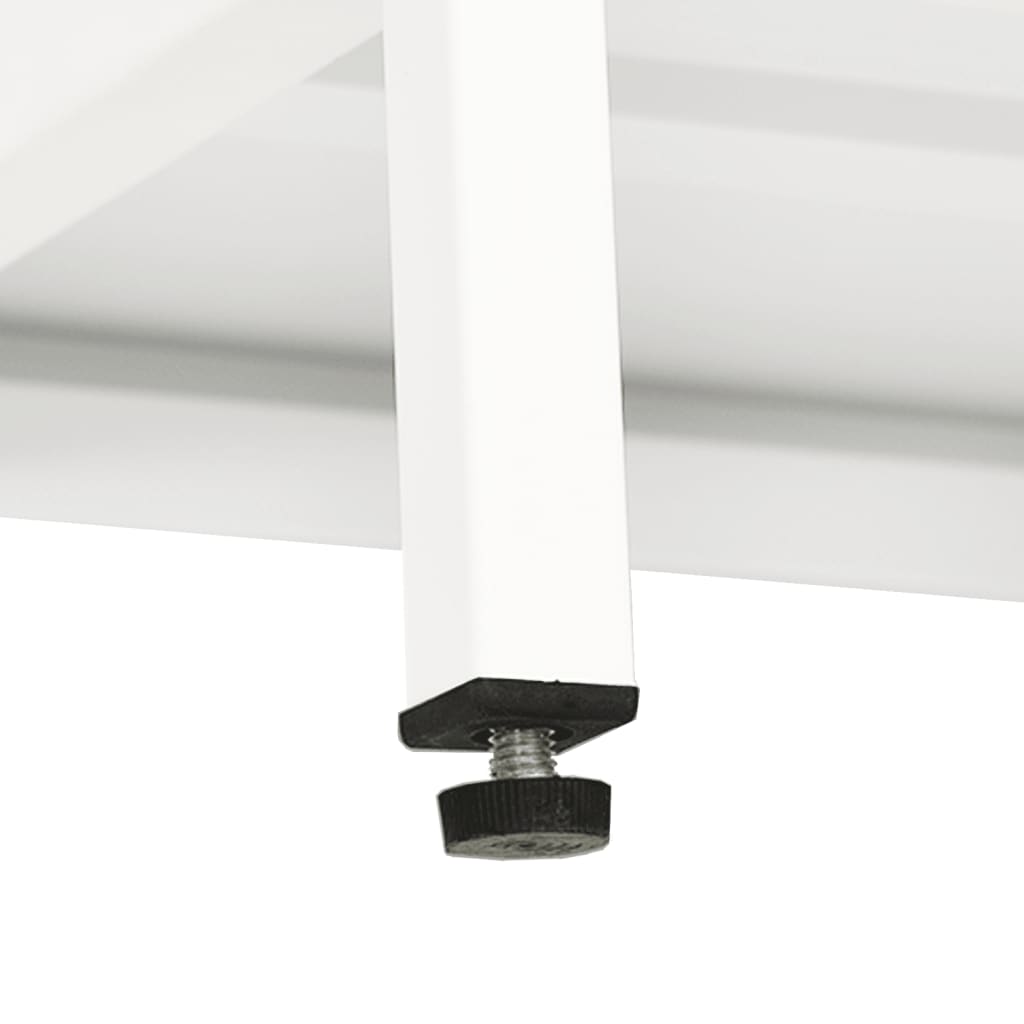 Fehér acél és üveg tv-szekrény 90 x 30 x 44 cm