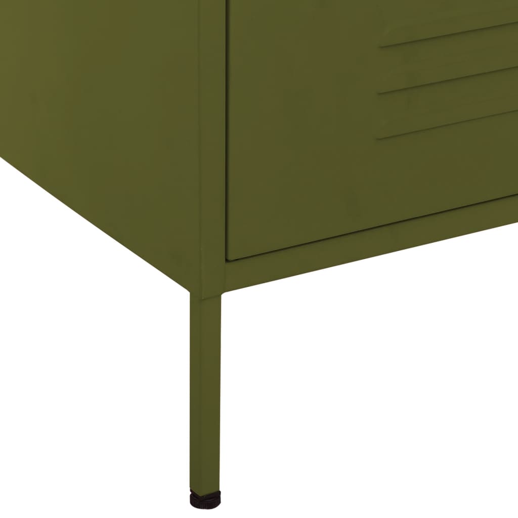 Olívazöld acél fiókos szekrény 80 x 35 x 101,5 cm Olívazöld acél fiókos szekrény 80 x 35 x 101,5 cm