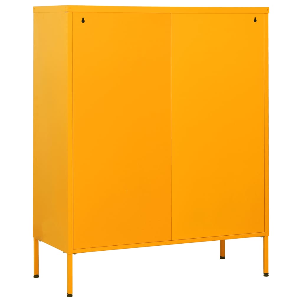 Mustársárga acél fiókos szekrény 80 x 35 x 101,5 cm Mustársárga acél fiókos szekrény 80 x 35 x 101,5 cm