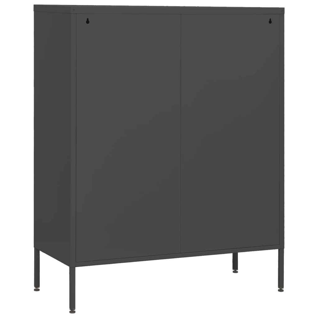 Antracitszürke acél fiókos szekrény 80 x 35 x 101,5 cm Antracitszürke acél fiókos szekrény 80 x 35 x 101,5 cm