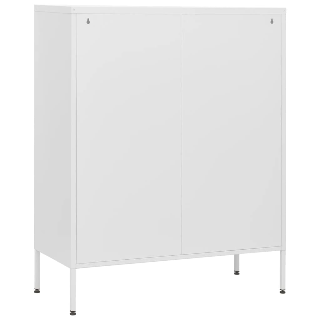 Fehér acél fiókos szekrény 80 x 35 x 101,5 cm Fehér acél fiókos szekrény 80 x 35 x 101,5 cm