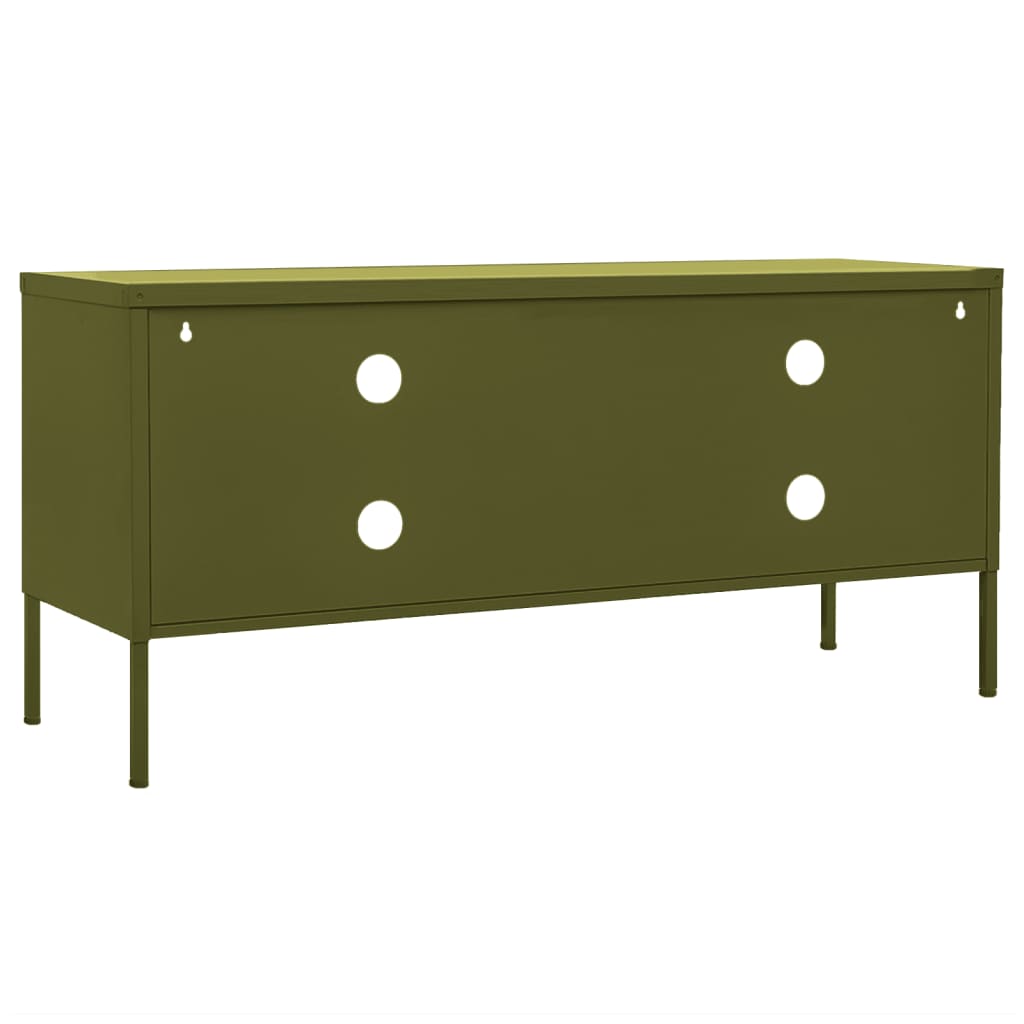 Olívazöld acél tv-szekrény 105 x 35 x 50 cm Olívazöld acél tv-szekrény 105 x 35 x 50 cm