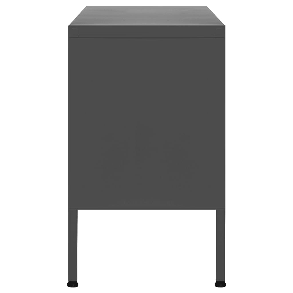 antracitszürke acél tv-szekrény 105 x 35 x 50 cm antracitszürke acél tv-szekrény 105 x 35 x 50 cm