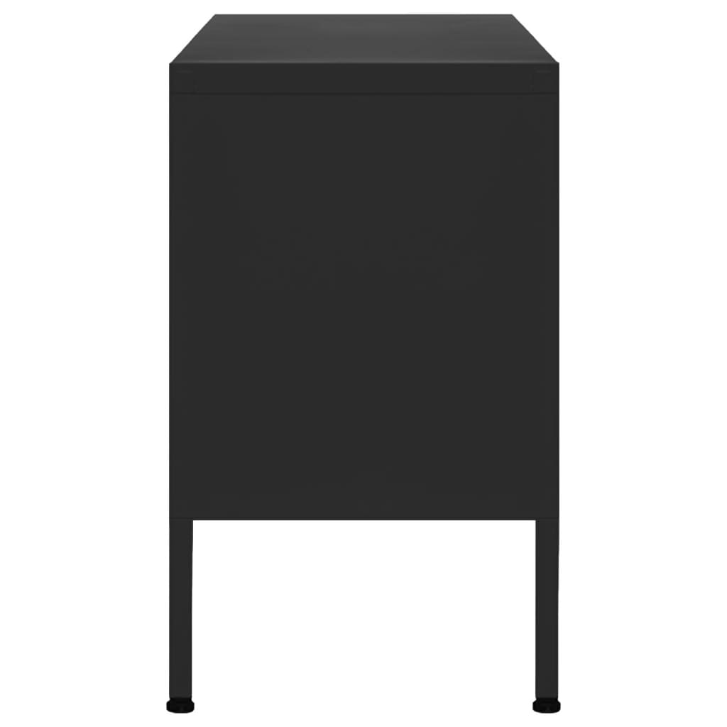 Fekete acél tv-szekrény 105 x 35 x 50 cm Fekete acél tv-szekrény 105 x 35 x 50 cm