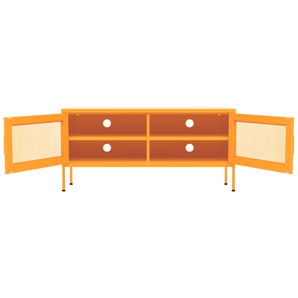 Mustársárga acél tv-szekrény 105 x 35 x 50 cm