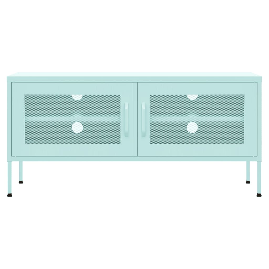 Mentazöld acél tv-szekrény 105 x 35 x 50 cm