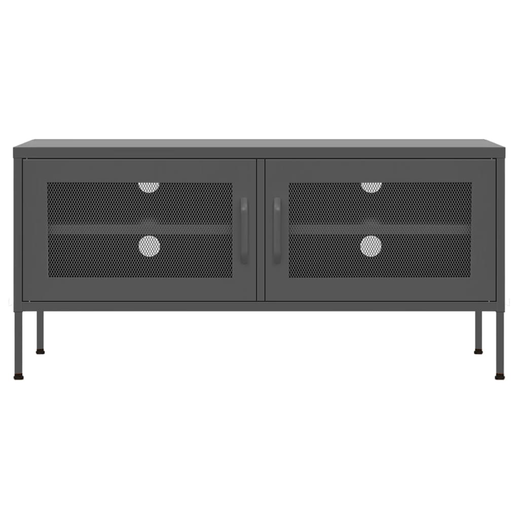 antracitszürke acél tv-szekrény 105 x 35 x 50 cm antracitszürke acél tv-szekrény 105 x 35 x 50 cm