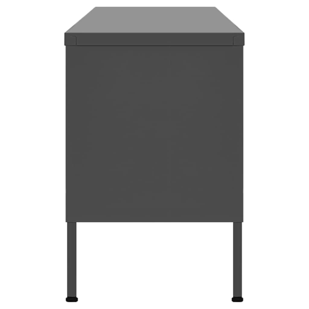 antracitszürke acél tv-szekrény 105 x 35 x 50 cm antracitszürke acél tv-szekrény 105 x 35 x 50 cm
