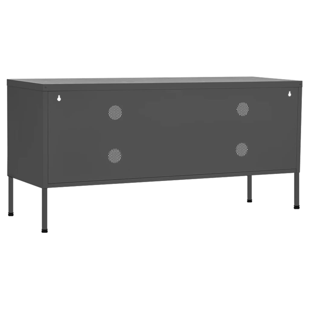 antracitszürke acél tv-szekrény 105 x 35 x 50 cm antracitszürke acél tv-szekrény 105 x 35 x 50 cm