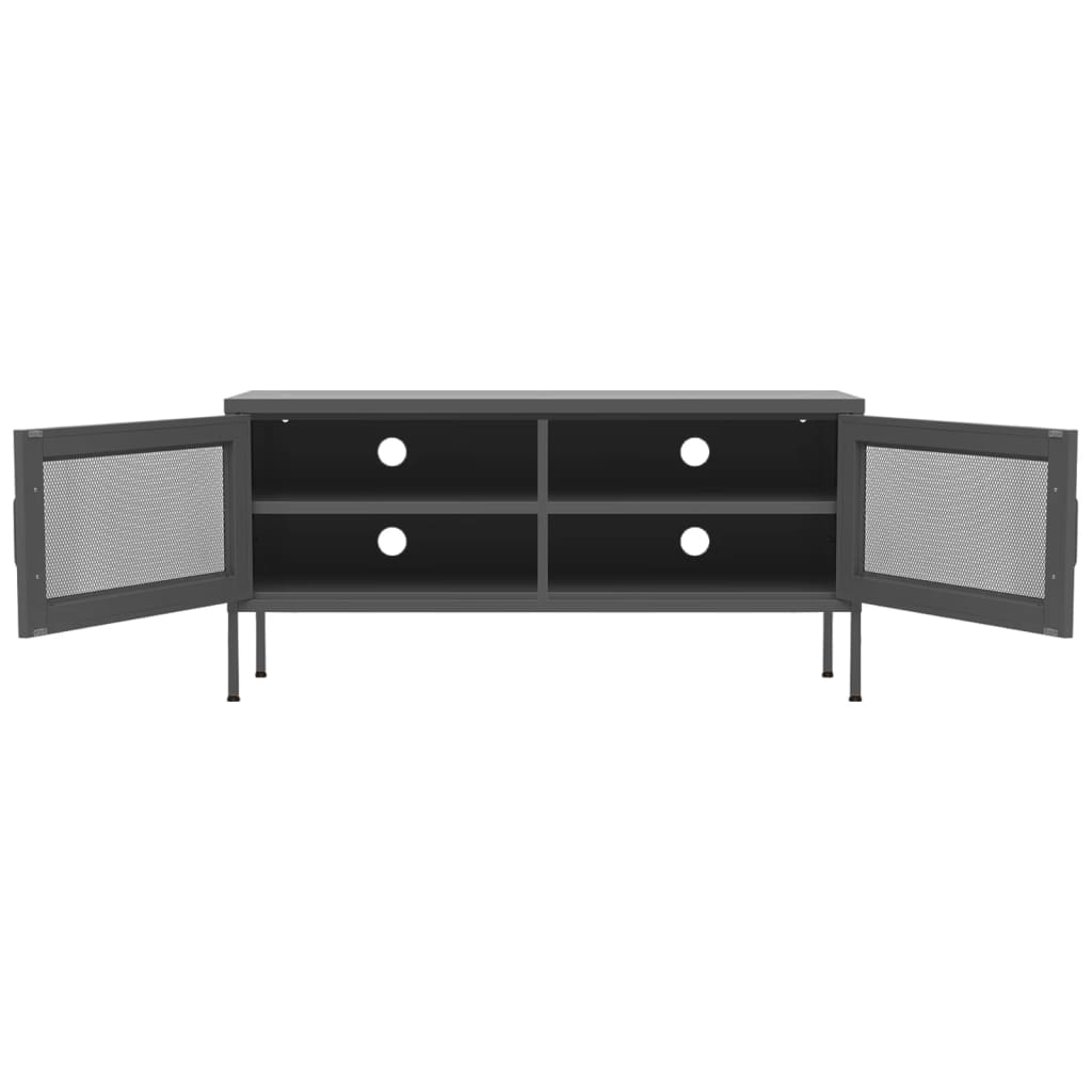 antracitszürke acél tv-szekrény 105 x 35 x 50 cm antracitszürke acél tv-szekrény 105 x 35 x 50 cm