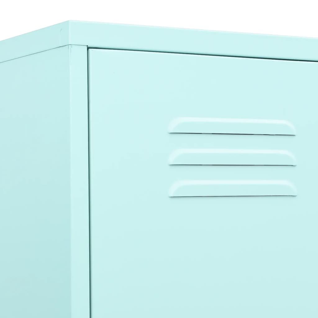 Mentazöld acél zárható szekrény 35 x 46 x 180 cm