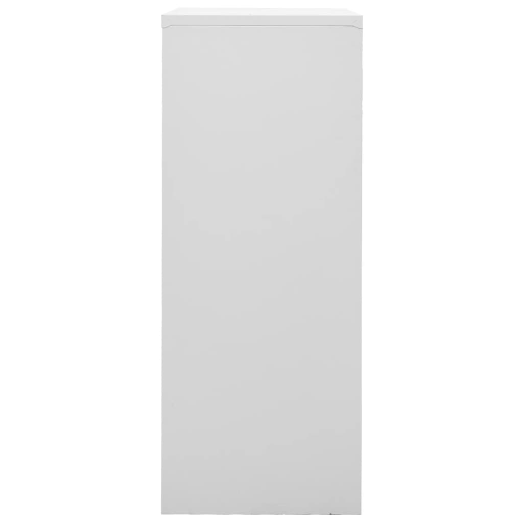 Világosszürke acél irodai szekrény 90 x 40 x 102 cm