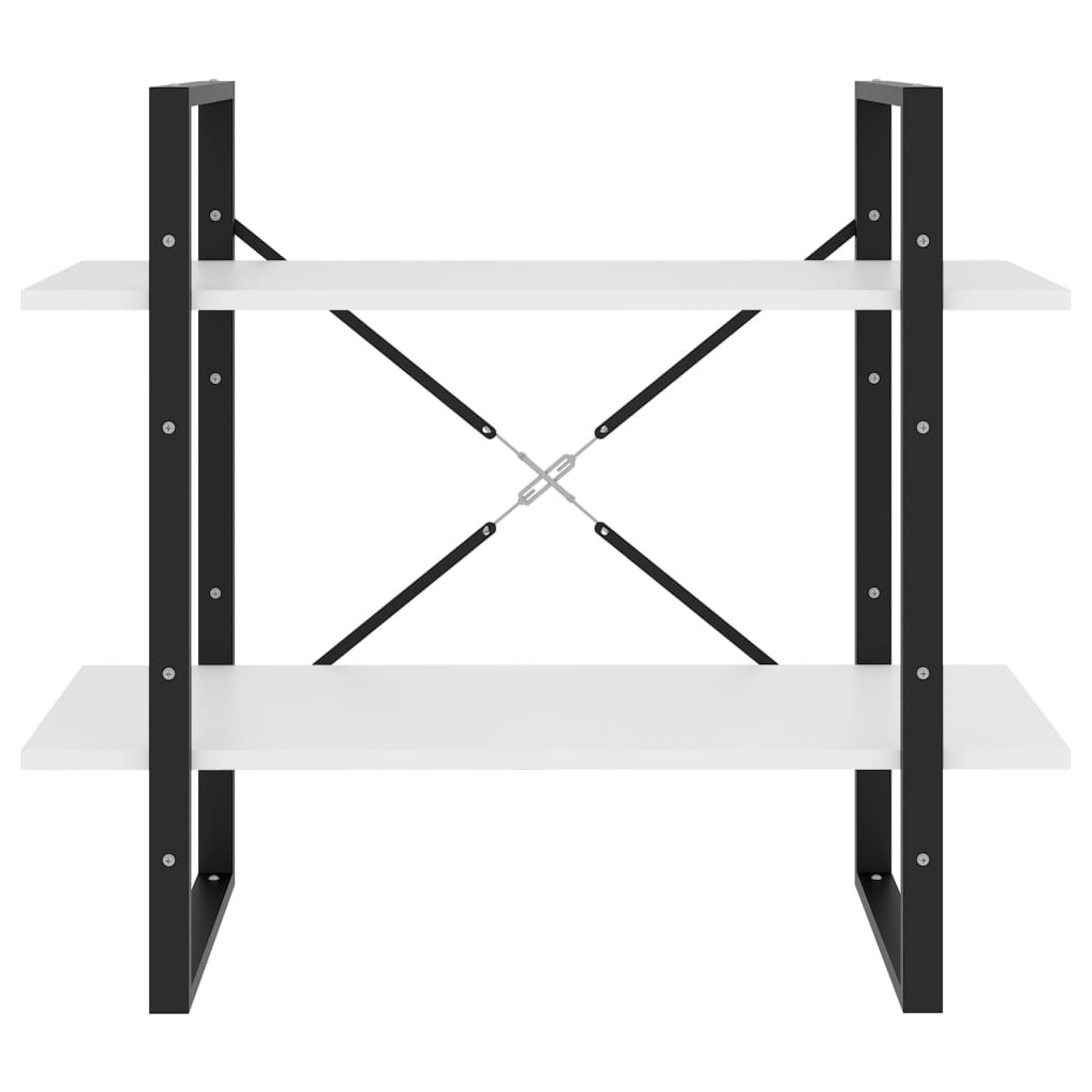 2-szintes fehér forgácslap könyvszekrény 80 x 30 x 70 cm