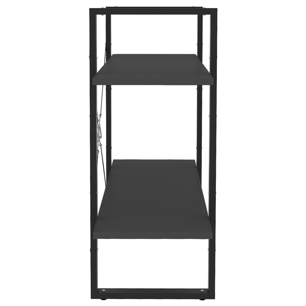 2-szintes szürke forgácslap könyvszekrény 80 x 30 x 70 cm