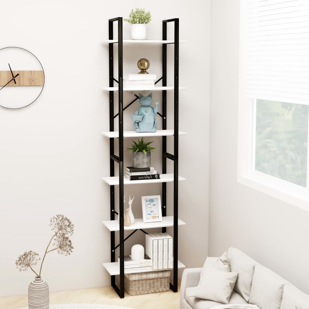 Fehér tömör fenyőfa tárolópolc 60 x 30 x 210 cm