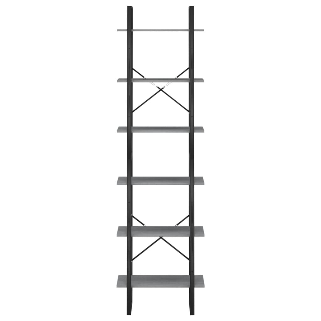 2 db szürke tömör fenyőfa tárolópolc 60 x 30 x 210 cm