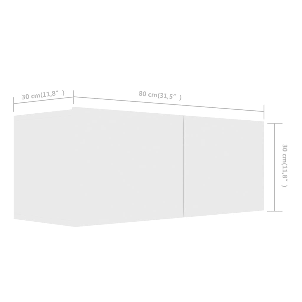 5 részes fehér forgácslap tv-szekrényszett