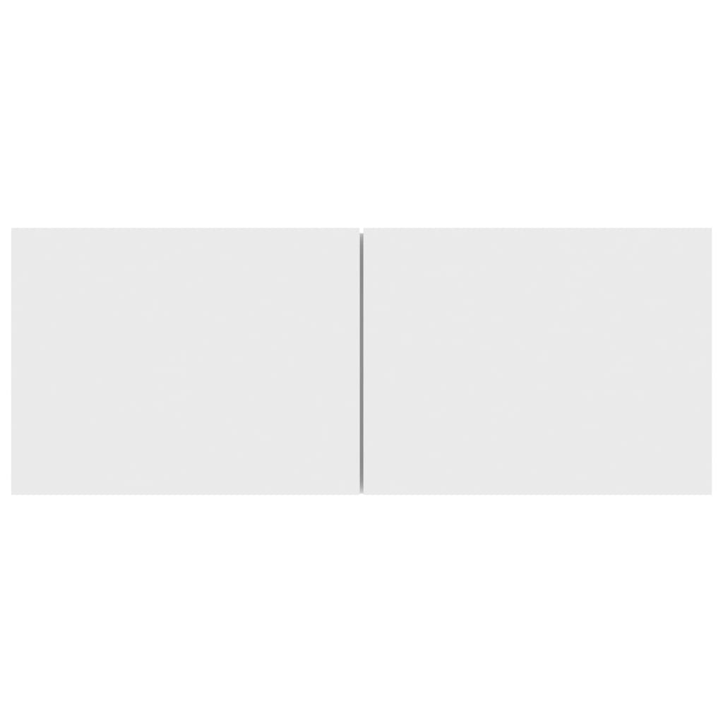 4 részes fehér forgácslap tv-szekrényszett