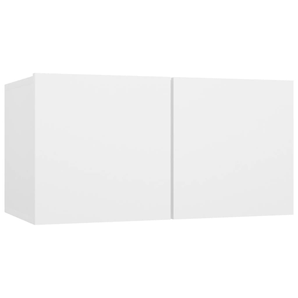 8 részes fehér forgácslap tv-szekrényszett