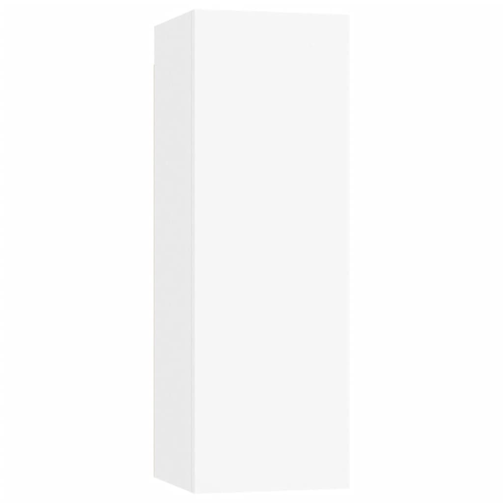 7 részes fehér forgácslap tv-szekrényszett