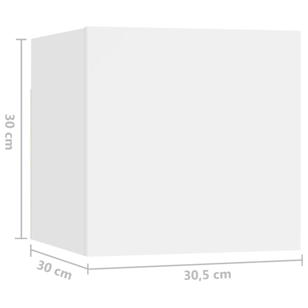 7 részes fehér forgácslap tv-szekrényszett