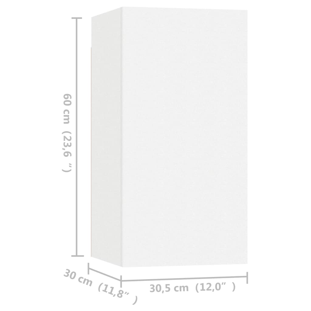 4 db fehér forgácslap tv-szekrény 30,5 x 30 x 60 cm 4 db fehér forgácslap tv-szekrény 30,5 x 30 x 60 cm