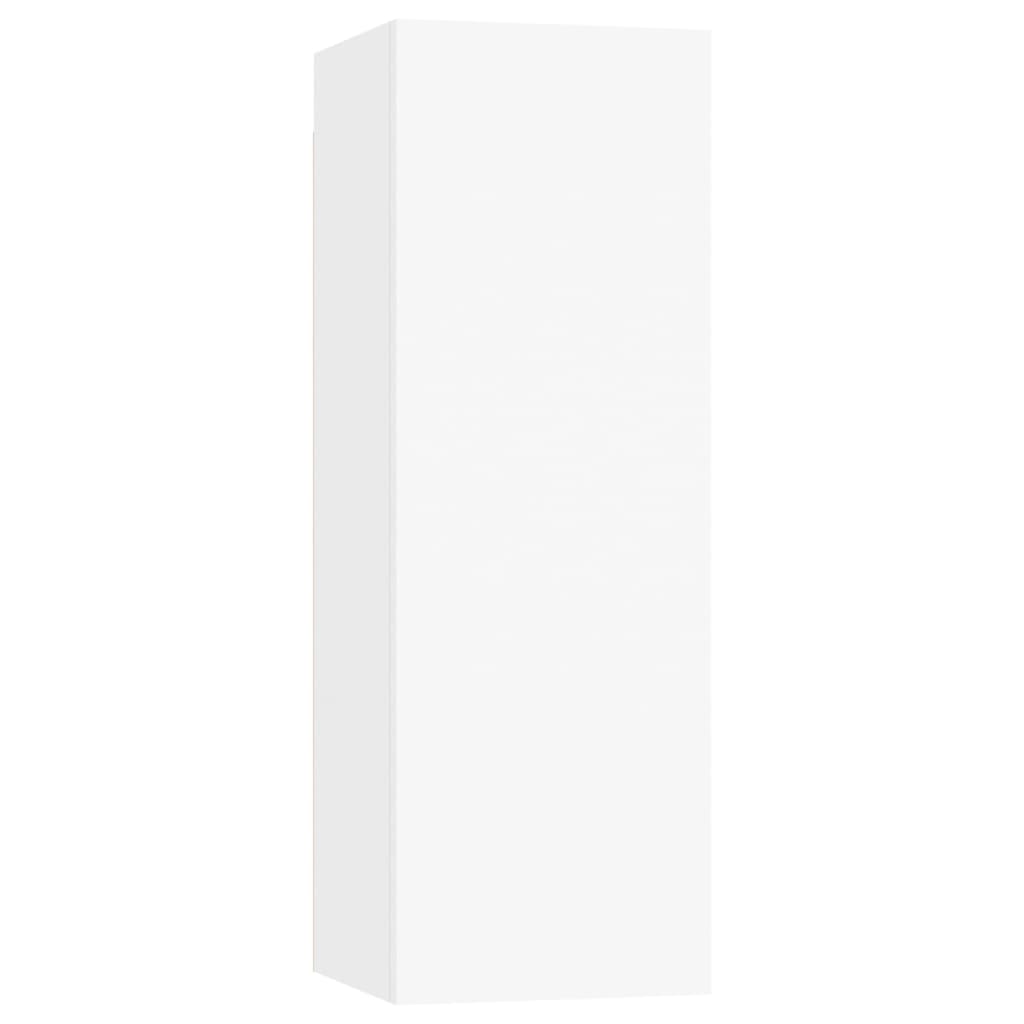 4 db fehér forgácslap tv-szekrény 30,5 x 30 x 90 cm