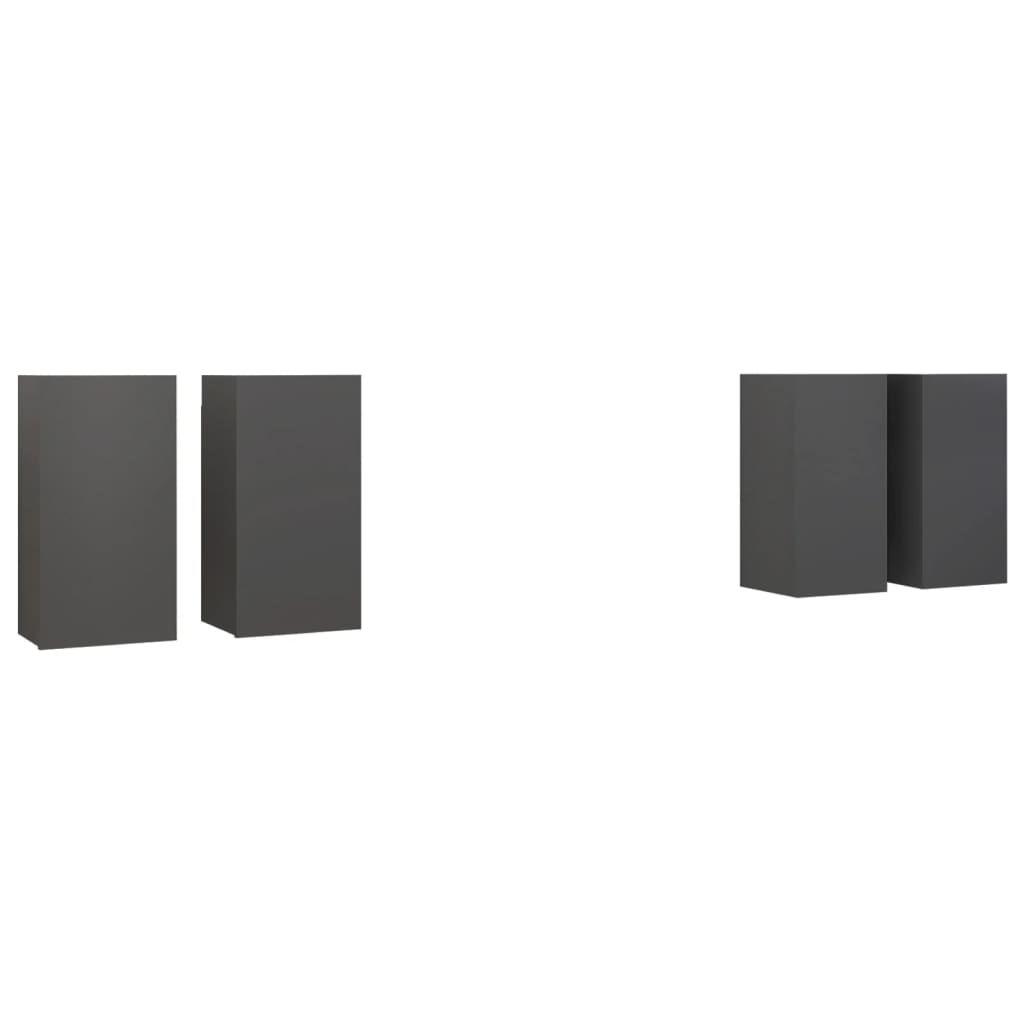4 db szürke forgácslap tv-szekrény 30,5 x 30 x 60 cm 4 db szürke forgácslap tv-szekrény 30,5 x 30 x 60 cm