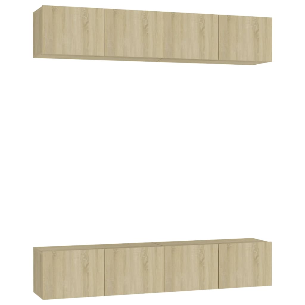 4 db sonoma-tölgyszínű forgácslap tv-szekrény 80 x 30 x 30 cm 4 db sonoma-tölgyszínű forgácslap tv-szekrény 80 x 30 x 30 cm