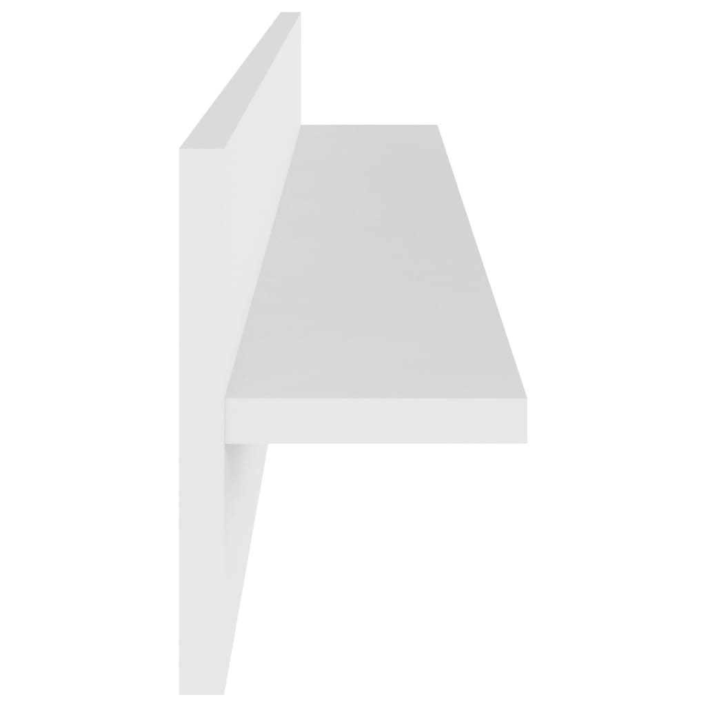 2 db fehér forgácslap fali polc 80 x 11,5 x 18 cm