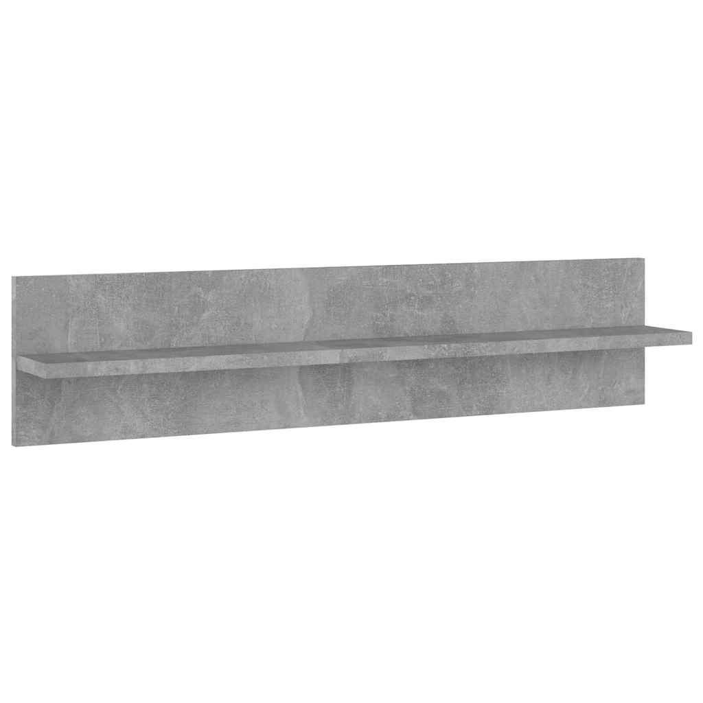 4 db betonszürke forgácslap fali polc 80 x 11,5 x 18 cm