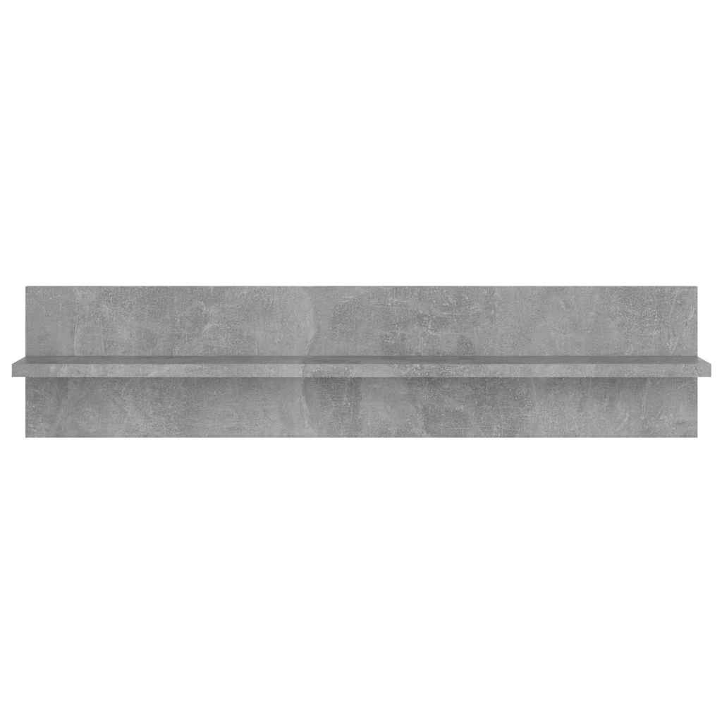 4 db betonszürke forgácslap fali polc 80 x 11,5 x 18 cm