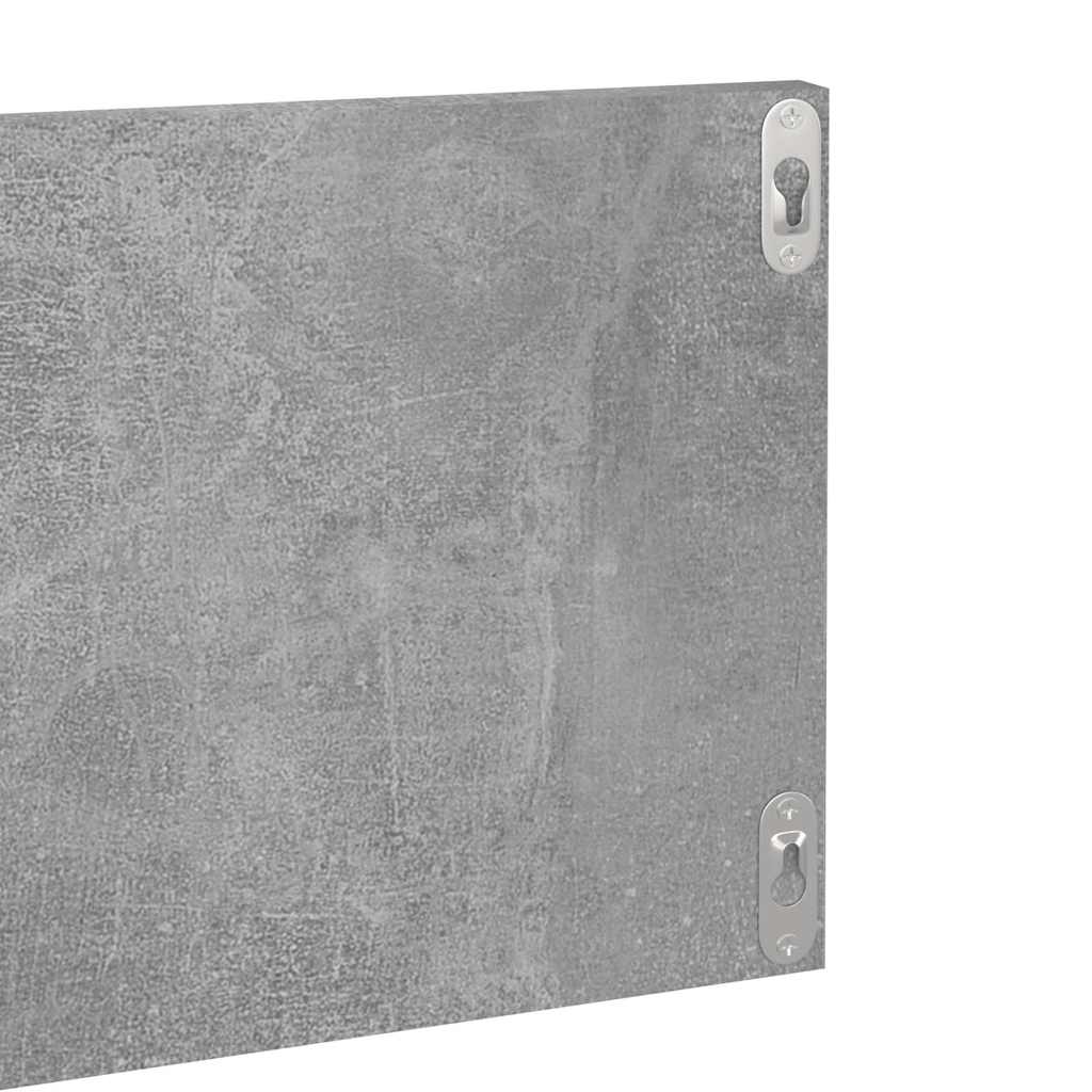 4 db betonszürke forgácslap fali polc 80 x 11,5 x 18 cm