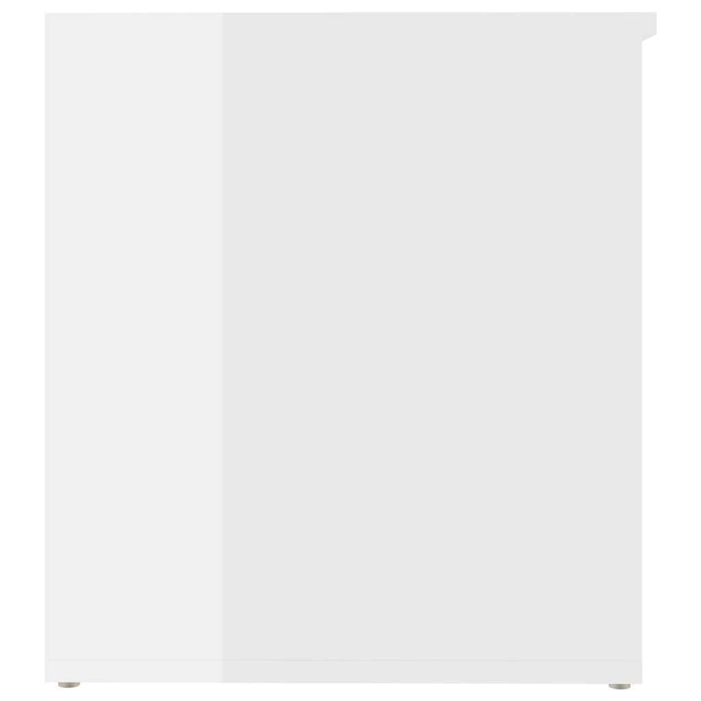 Magasfényű fehér forgácslap tárolóláda 84 x 42 x 46 cm Magasfényű fehér forgácslap tárolóláda 84 x 42 x 46 cm