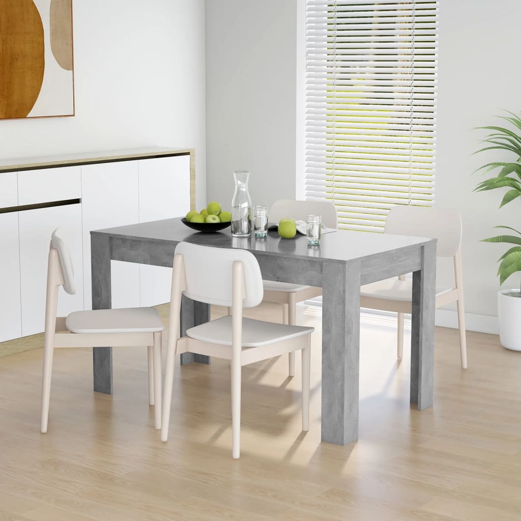 Betonszürke forgácslap étkezőasztal 140 x 74,5 x 76 cm