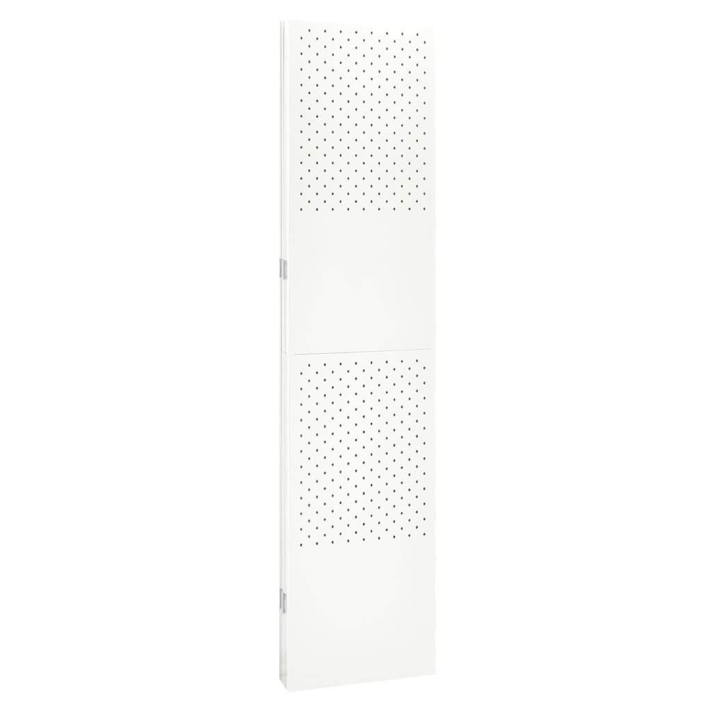 Fehér acél 4-paneles térelválasztó  160 x 180 cm