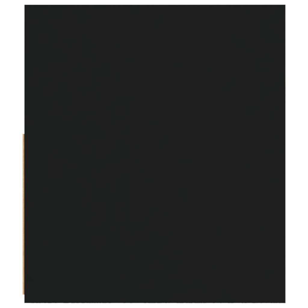 2 db fekete éjjeliszekrény led-ekkel 60 x 35 x 40 cm