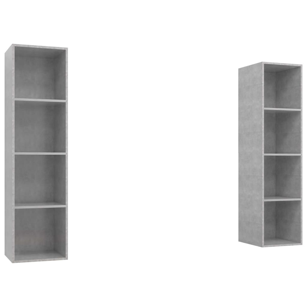 2 db betonszürke forgácslap falra szerelhető tv-szekrény 2 db betonszürke forgácslap falra szerelhető tv-szekrény