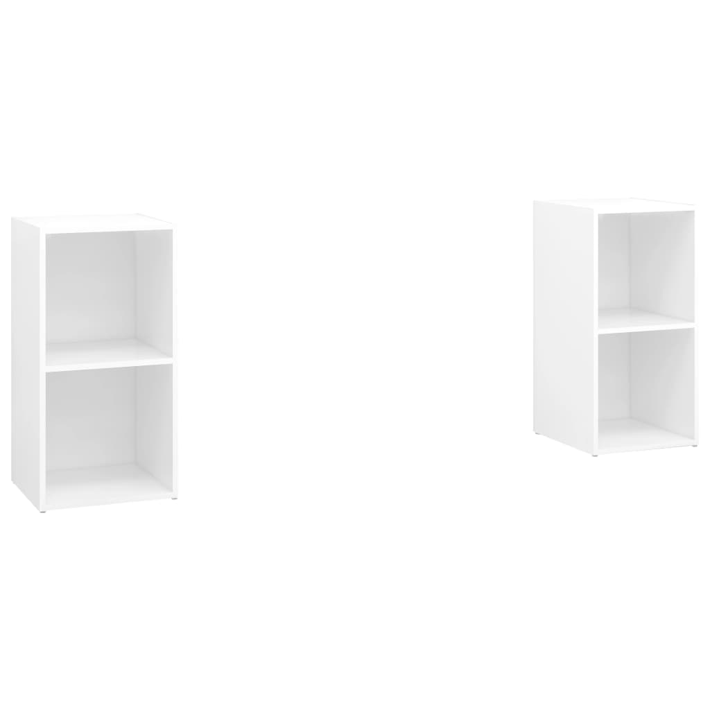 2 db fehér forgácslap tv-szekrény 72 x 35 x 36,5 cm 2 db fehér forgácslap tv-szekrény 72 x 35 x 36,5 cm