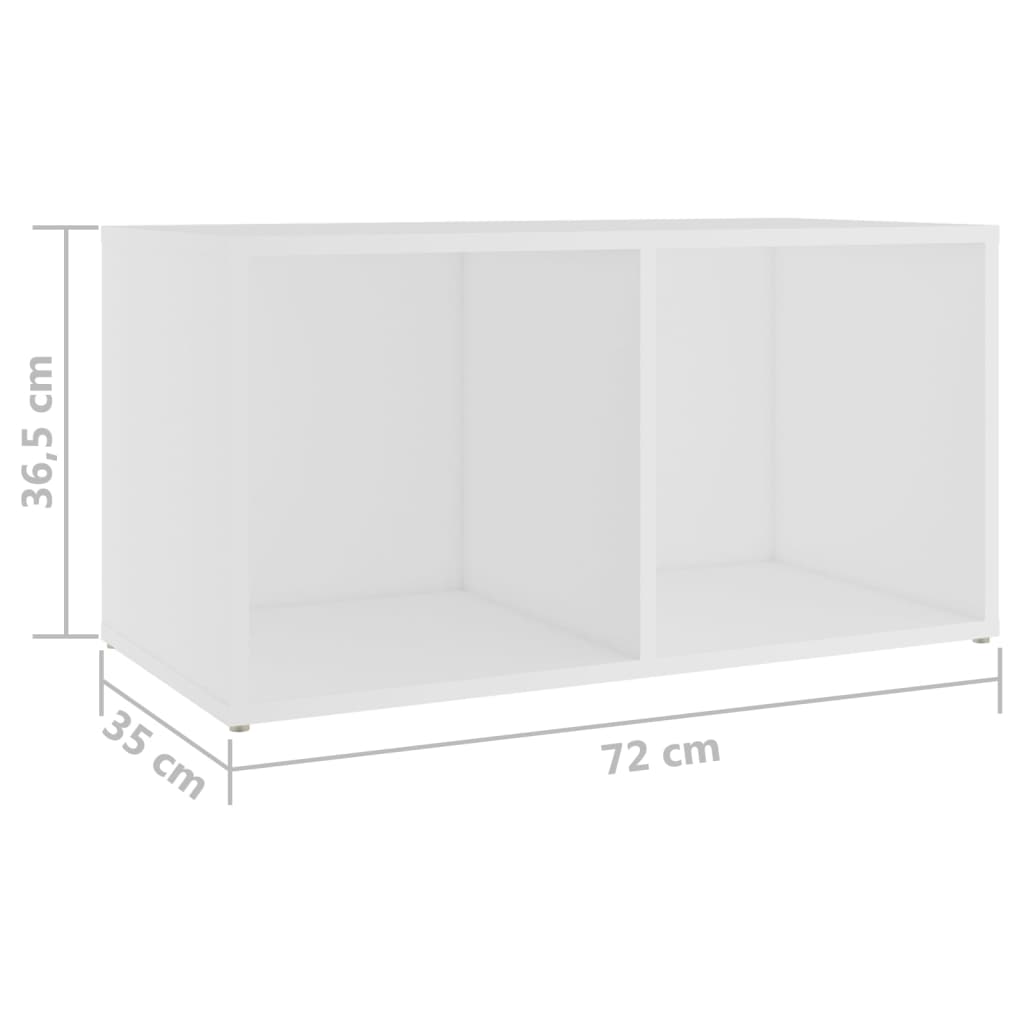 2 db fehér forgácslap tv-szekrény 72 x 35 x 36,5 cm 2 db fehér forgácslap tv-szekrény 72 x 35 x 36,5 cm