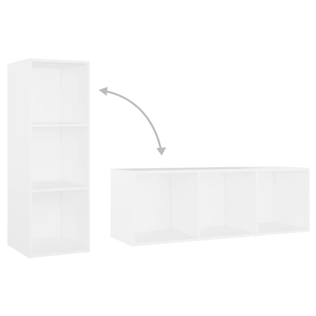 2 db fehér forgácslap tv-szekrény 107 x 35 x 37 cm 2 db fehér forgácslap tv-szekrény 107 x 35 x 37 cm