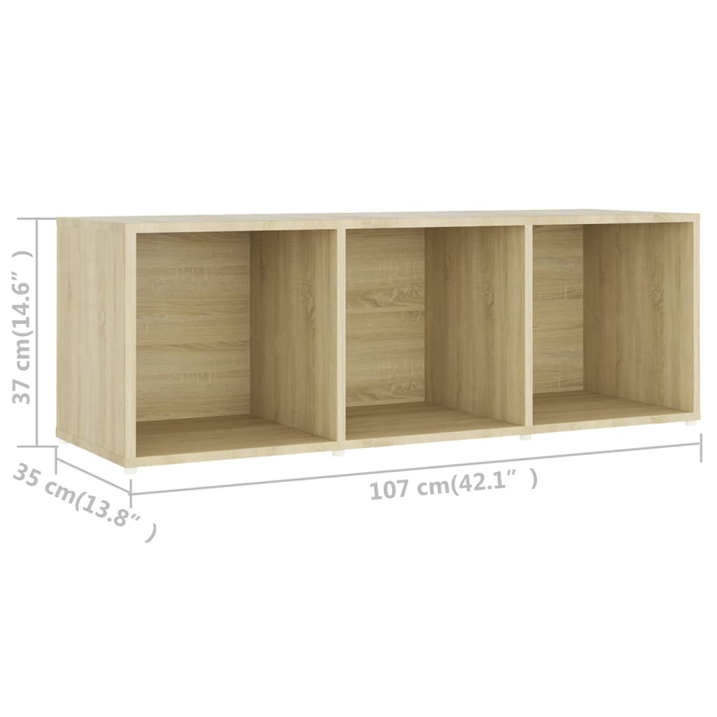 2 db sonoma-tölgyszínű forgácslap tv-szekrény 107 x 35 x 37 cm