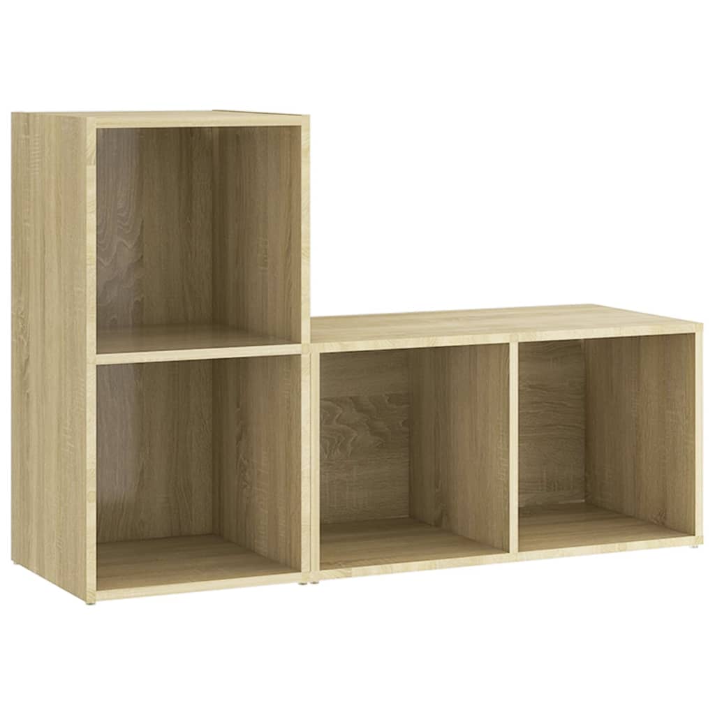 2 db sonoma-tölgyszínű forgácslap tv-szekrény 72 x 35 x 36,5 cm